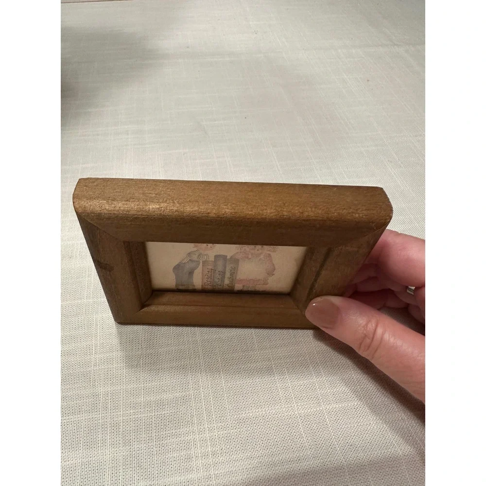 Vintage Hiri Miniature Framed Art Reading Writing Arithmetic Schoolhouse Decor